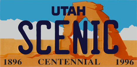 Utah License Plate
