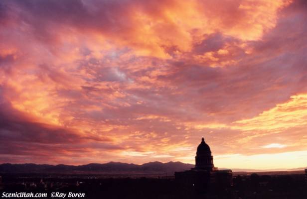 Sunset - Utah State Capitol